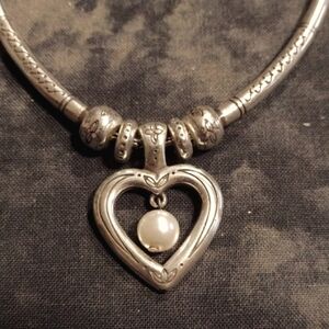 ❤️ Brighton Collar Style Necklace with Pearl Drop